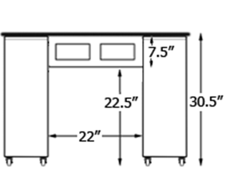 High quality modern Spa Beauty Salon  Furniture Portable Dryer Nail Manicure Station Table With Vent