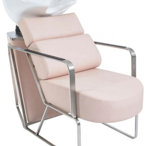 Pink Barber Shampoo Chair Backwash Unit Washing Salon Bowl Chair