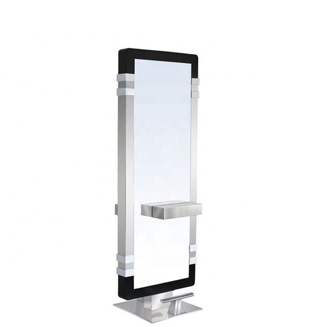 stainless steel frame hairdressing station barber mirror station for sale