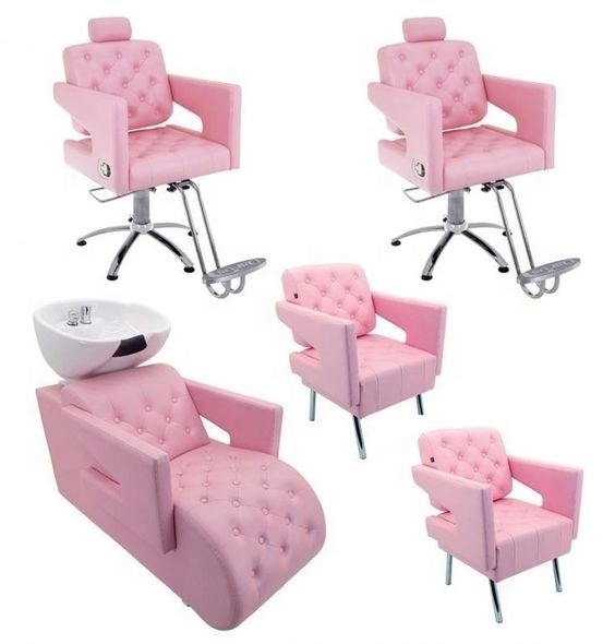 barbershop chair black beauty salon pink furniture