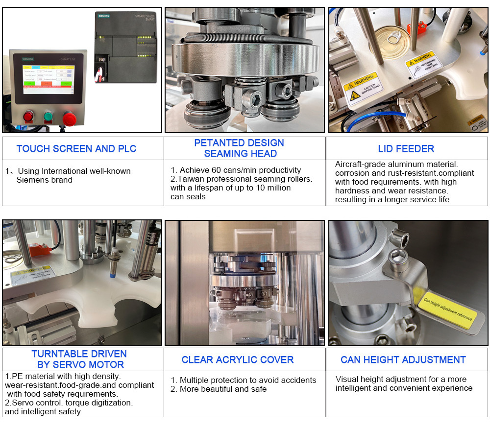 Automatic canning sealing machine canned tuna fish food sealer machine tin can seaming machine