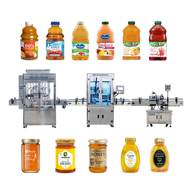 Juice Filling And Capping Machine Fully Automatic Liquid 50ml To 1000ml Honey Filling Machine