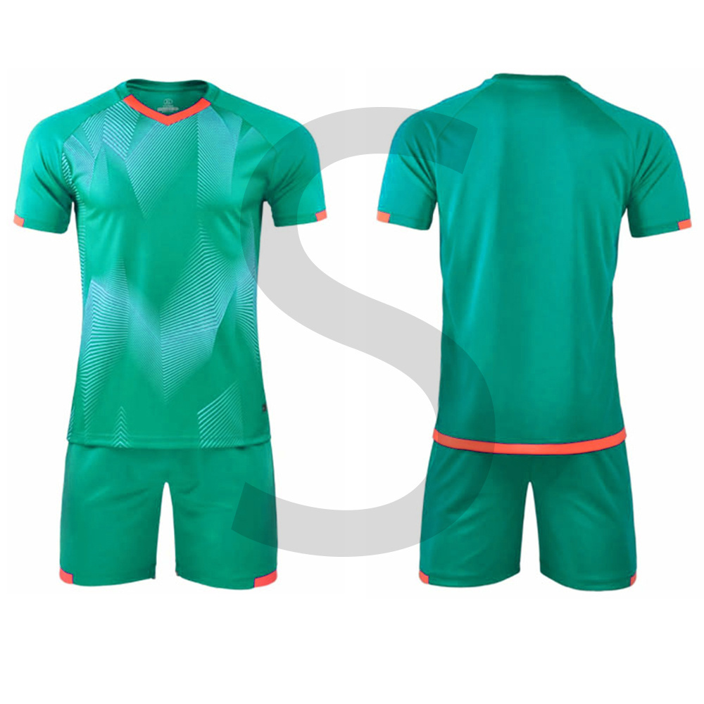 Dark Blue High Quality 4 way stretchable material oem soccer uniform