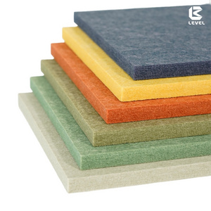 High Quality PET Polyester Colorful Fiber Panel 9mm/12mm Non-toxic Acoustic Panel For Decorative