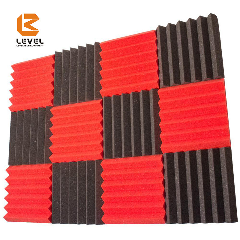 Wedge-Shaped Acoustic Foam Panels 30*30*5cm Light weight High Density Noise Absorption Acoustic Foam