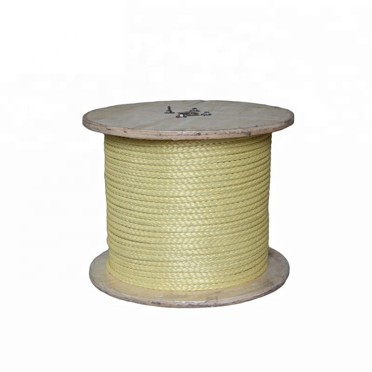 Round Braided Tempered Glass Machine Roller High Strength Aramid Fiber Kevlar Rope