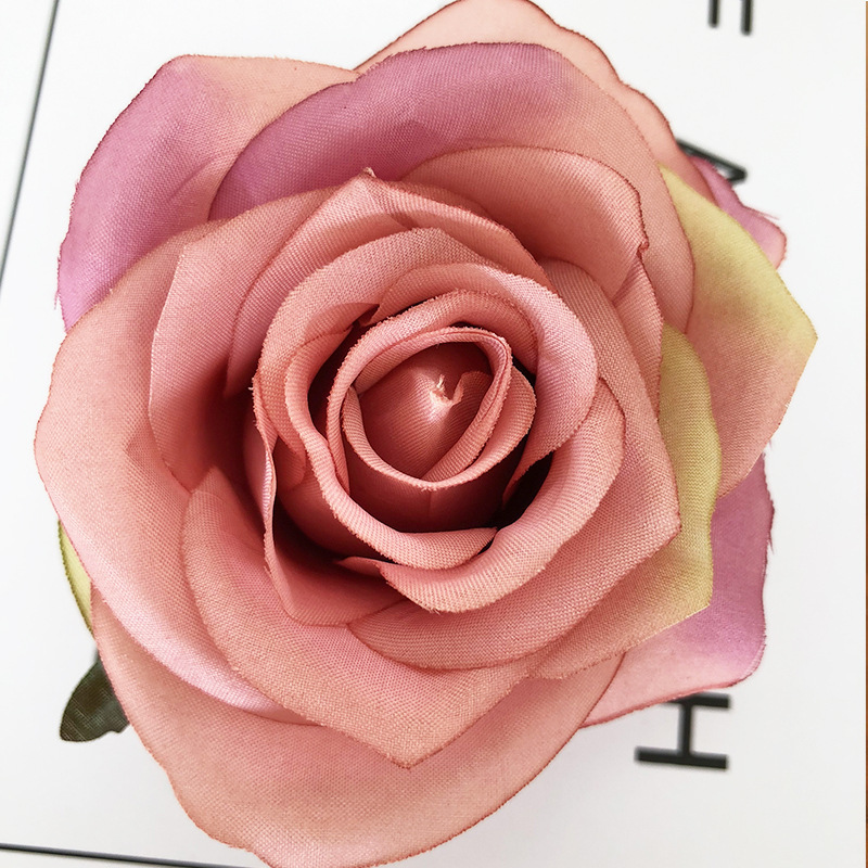 Bulk big Silk Rose Heads 10cm Without stem Flower stemless for Wedding arrangement party events DIY shooting props