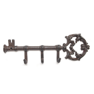 Antique Metal Cast Hat Rack Hanger large key skeleton Hooks Ornament Wall Rustic Coat Key Holder Hooks