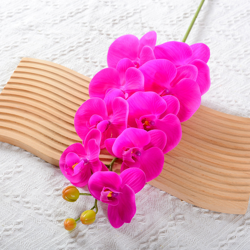 Natural Fuchsia Artificial Flowers Latex Moth Orchid Artificial Flower Butterfly Orchid For Decor Orchid Decorative Flowers