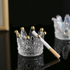 Wholesale Factory Cheap Price Luxury Hot Selling Wedding Party mini Glass Candle Holder Glass Crown Candle Jar in bulk