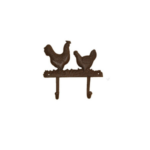 Antique relics Cast iron Wall mounted Chicken Key Rack Towel Hook Coat Hooks Farmhouse iron Decorative hook