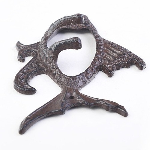 Best selling Cast Iron Fish shaped Wall Hanger Coat Hook Home Garden iron Wall decorative ocean fish hooks