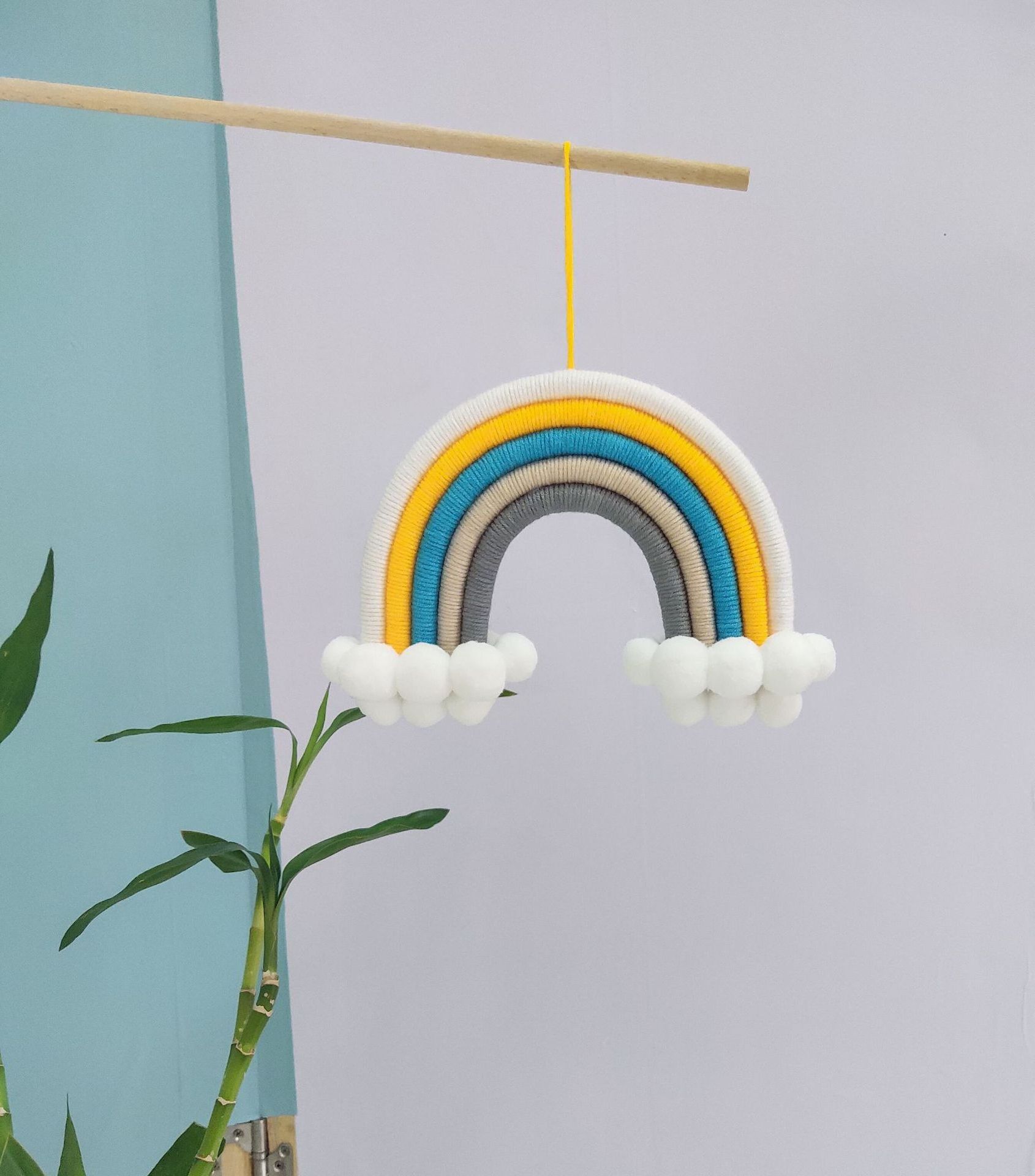 Bohemian bedroom ceiling hangings decor rainbow clouds hanging Kids' room Hanging decorations