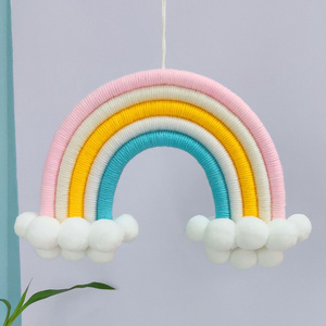 Bohemian bedroom ceiling hangings decor rainbow clouds hanging Kids' room Hanging decorations