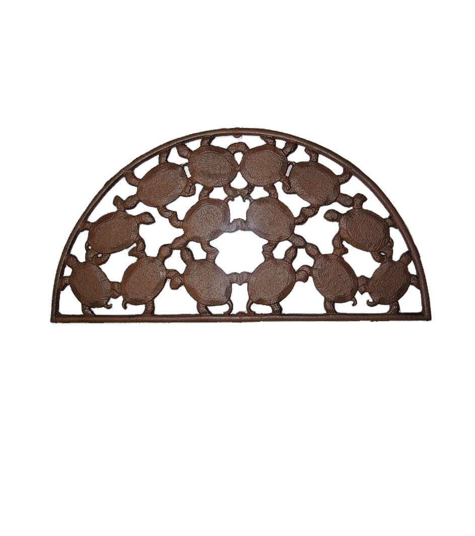 Antique front door decorative cast iron doormat with turtle designs mat farmhouse decor for home and Garden