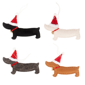 New design Christmas hanging crafts  Christmas Tree Decorations Dachshund Hanging Cartoon dog decor Christmas Hanging