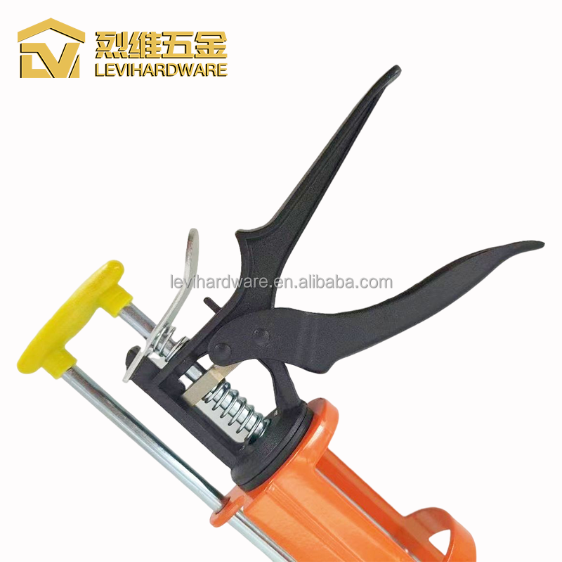 wholesale professional 310ml Two Component Cartridges Manual Tool Caulking Gun Steel Aluminium Orange Soporte Taladro Manual