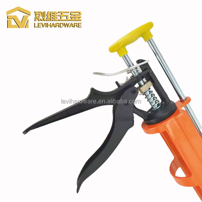 wholesale professional 310ml Two Component Cartridges Manual Tool Caulking Gun Steel Aluminium Orange Soporte Taladro Manual