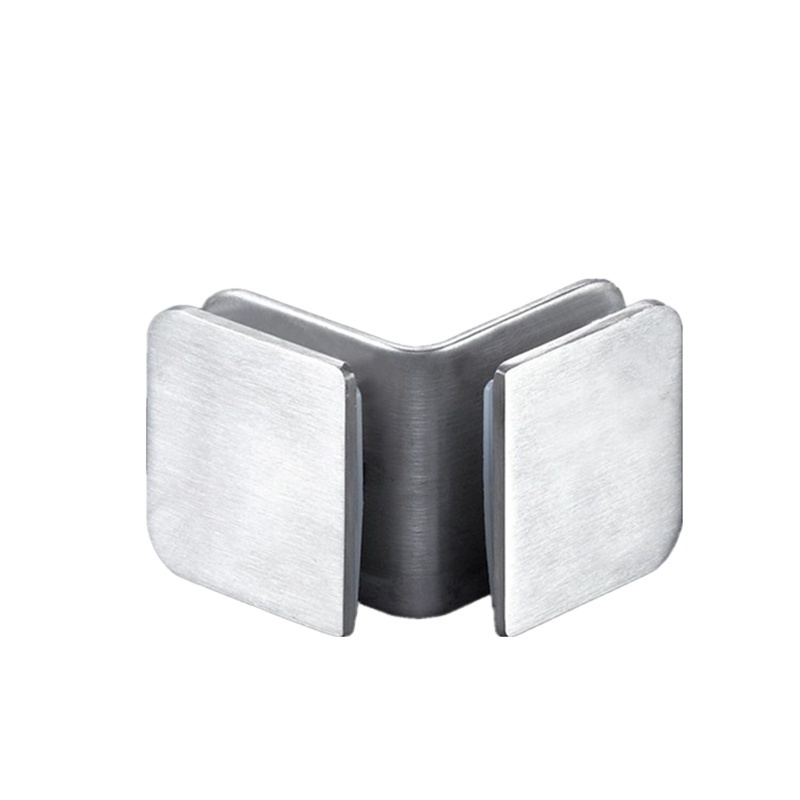 wholesale 304 Stainless Steel 180 Degree Square Frameless Glass Clamp Connector/Shower Door Fixed P Glass-to-Glass Corner Clamp