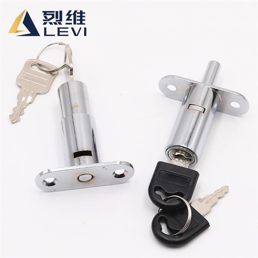 wholesale hardware fittings 105 zinc alloy showcase sliding glass window door push drawer lock and furniture lock for sale