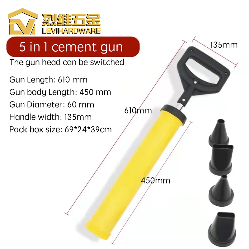 hot sale Cement Construction Tools concrete injector cement gun cement spray gun Stainless Steel Spray Gun with 4 nozzles