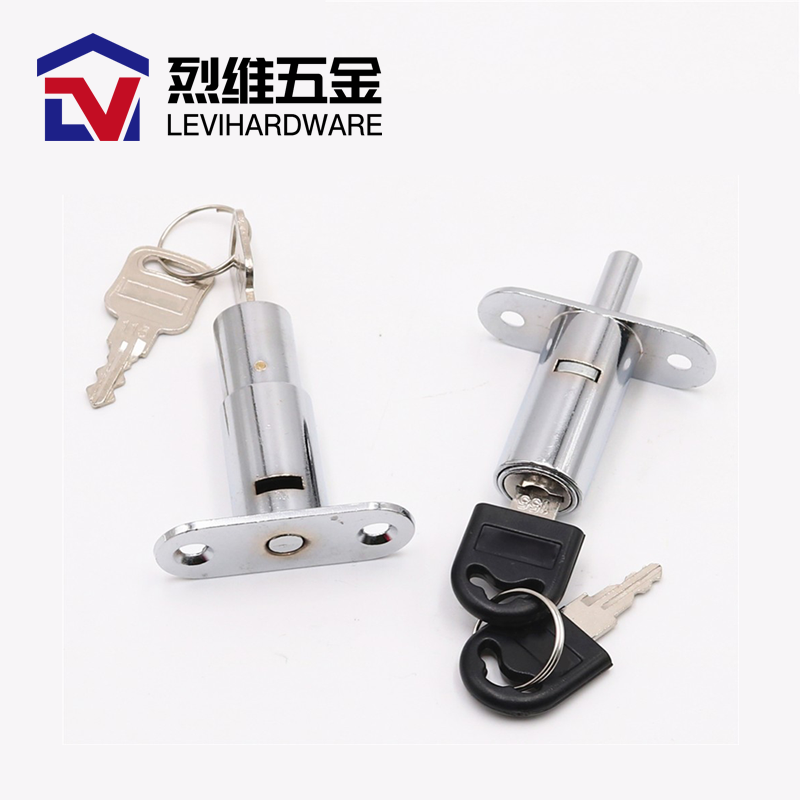 LEVI wholesale 105 zinc alloy showcase sliding glass window door push drawer lock and furniture lock for sale