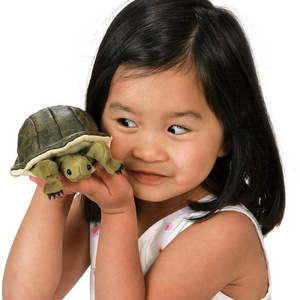 Customized Simulation Stuffed Animal Plush Toy Mini Turtle Finger Puppet