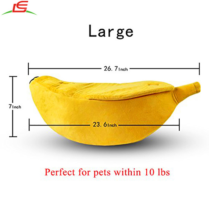 Cartoon Portable Cute Banana Cat Bed House Pet House