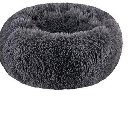 Customized Modern Soft Plush Round Pet Bed for Cats or Small Dogs Mini Medium Sized Dog Cat Bed Self Warming Autumn Winter