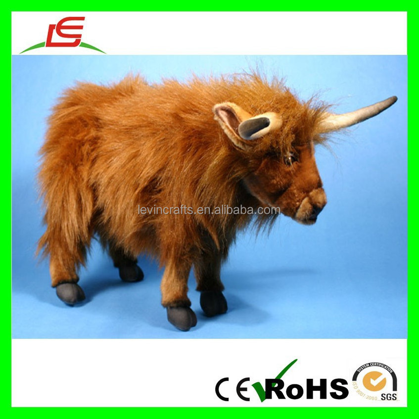 E340 Vivid Wild Animal with Horns 40cm L Plush and Stuffed Toys Yak