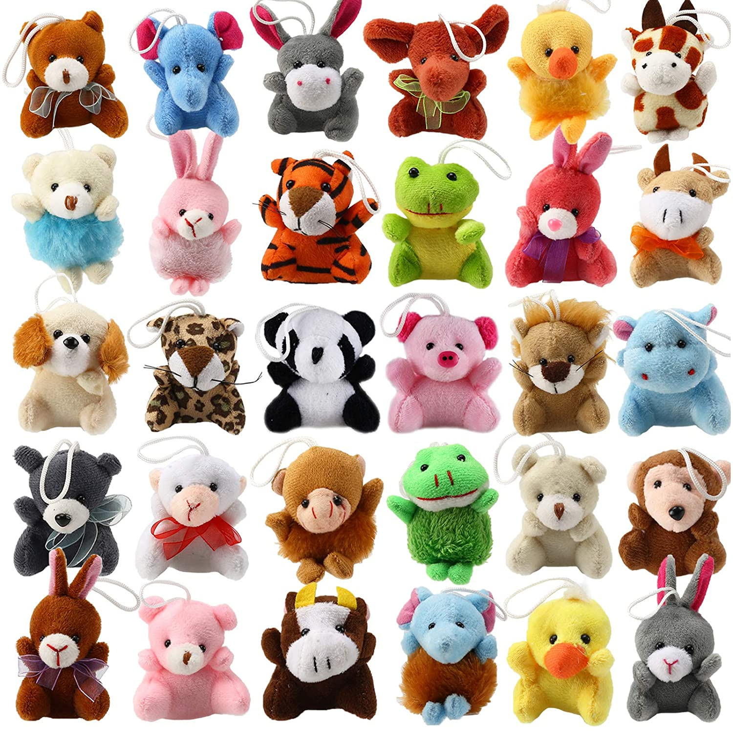 custom Cute Stuffed Animals Keychain Classroom Prizes Goodie Bag Fillers Pinata Stuffers plush toys