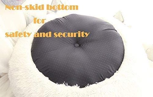 Customized Modern Soft Plush Round Pet Bed for Cats or Small Dogs Mini Medium Sized Dog Cat Bed Self Warming Autumn Winter