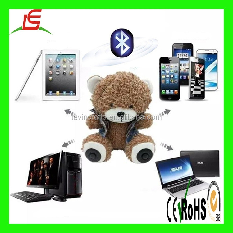 Wireless Micro SD Memory Card Stereo Speaker Teddy Bear Plush Toy