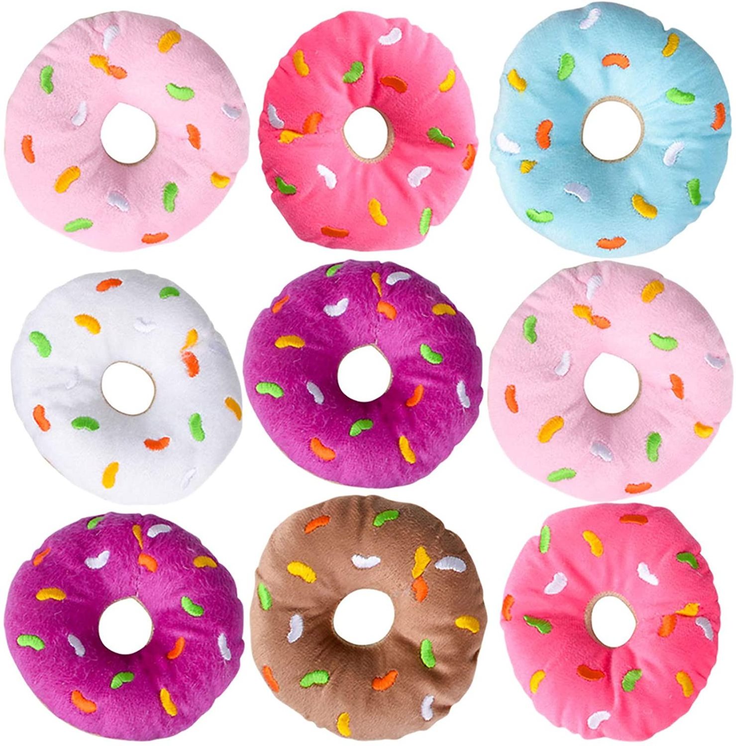 NEW 1Dozen Stuffed Pillow Toy Party Favors, Donut Party Supplies Decorations and Stocking Stuffers for Kids