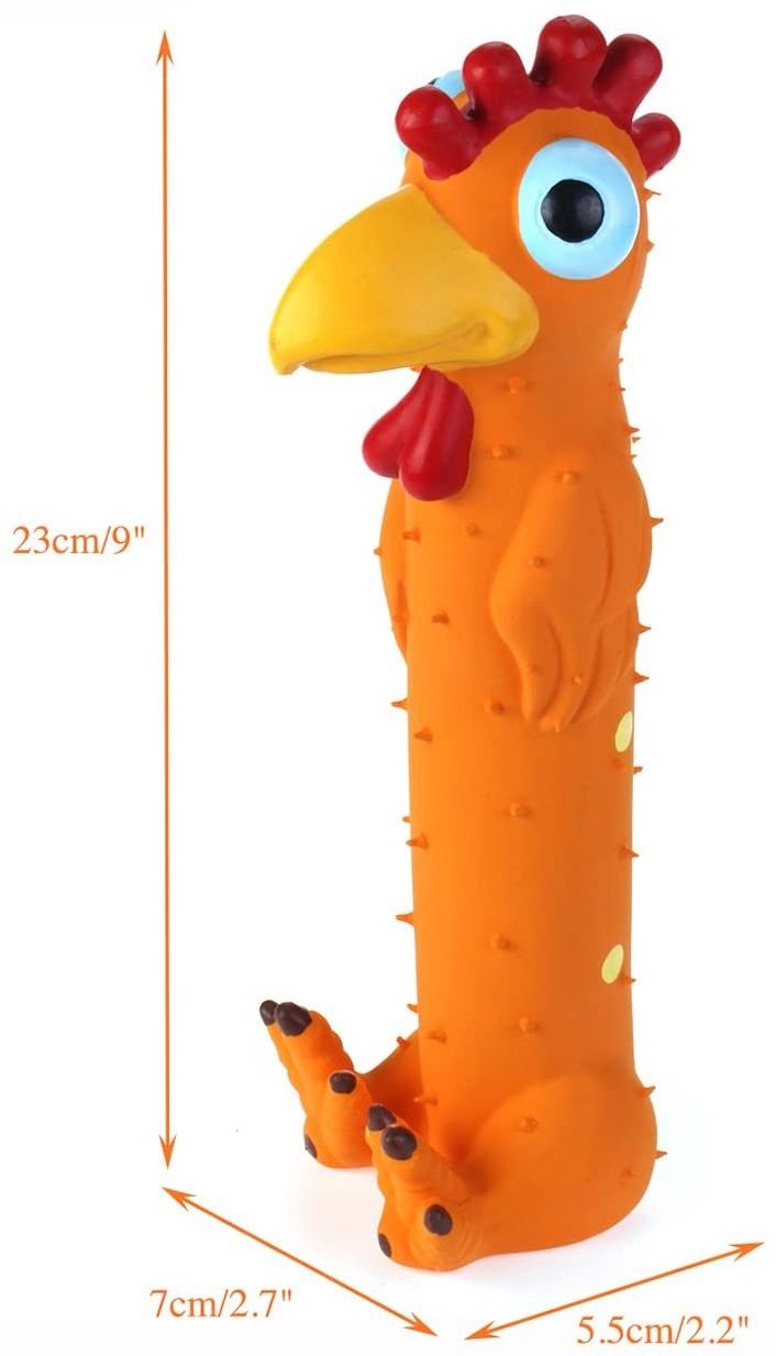 NEW  cute Chicken frog pig Squeaky Latex Dog Toys Standing Stick Animal Puppy Fetch Interactive Play for Small Medium Dogs