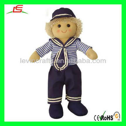 LE-D415 Boy Sailor Plush Rag Doll with Costume