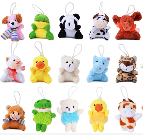 custom Cute Stuffed Animals Keychain Classroom Prizes Goodie Bag Fillers Pinata Stuffers plush toys