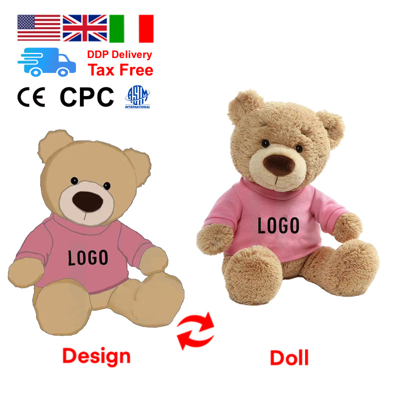 Custom Teddy Bear plushie Stuffed animal Teddy Bear  Plush Toy Design Manufacturer Custom Teddy Bear Custom Logo