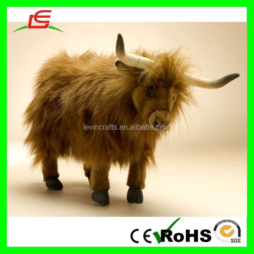 E340 Vivid Wild Animal with Horns 40cm L Plush and Stuffed Toys Yak