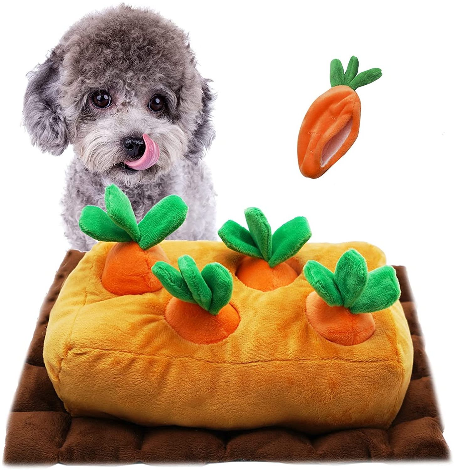 Customized KAWAII Dog Plush Toy Interactive Squeaky Crinkle Hide and Seek Plush Dogs Toys  for Small Medium Dogs