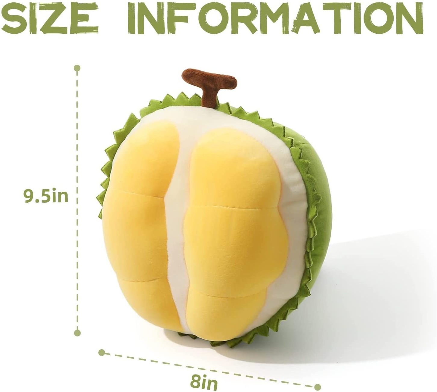 Custom Durian Plush Toy Small Stuffed Food for Kids Kawaii Plushies Cute Hugging Fruit Pillow Doll Birthday