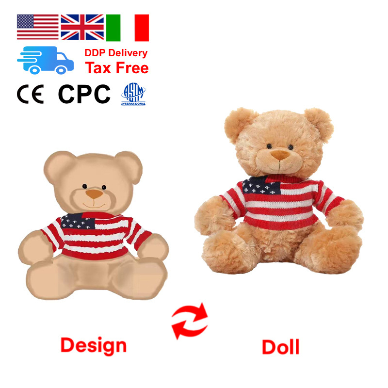 Custom Teddy Bear plushie Stuffed animal Teddy Bear  Plush Toy Design Manufacturer Custom Teddy Bear Custom Logo