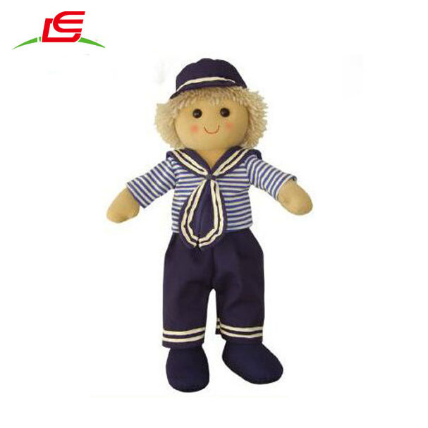 LE-D415 Boy Sailor Plush Rag Doll with Costume