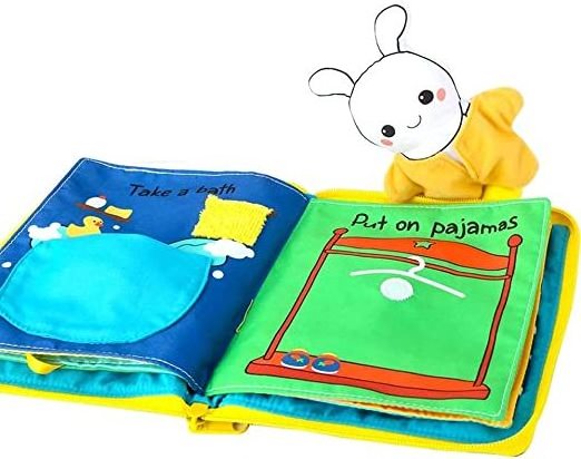 Custom Quiet Book Fabric Activity Soft Baby Books Touch and Feel Cloth Activity Crib Hanging Toys for Baby /Toddler