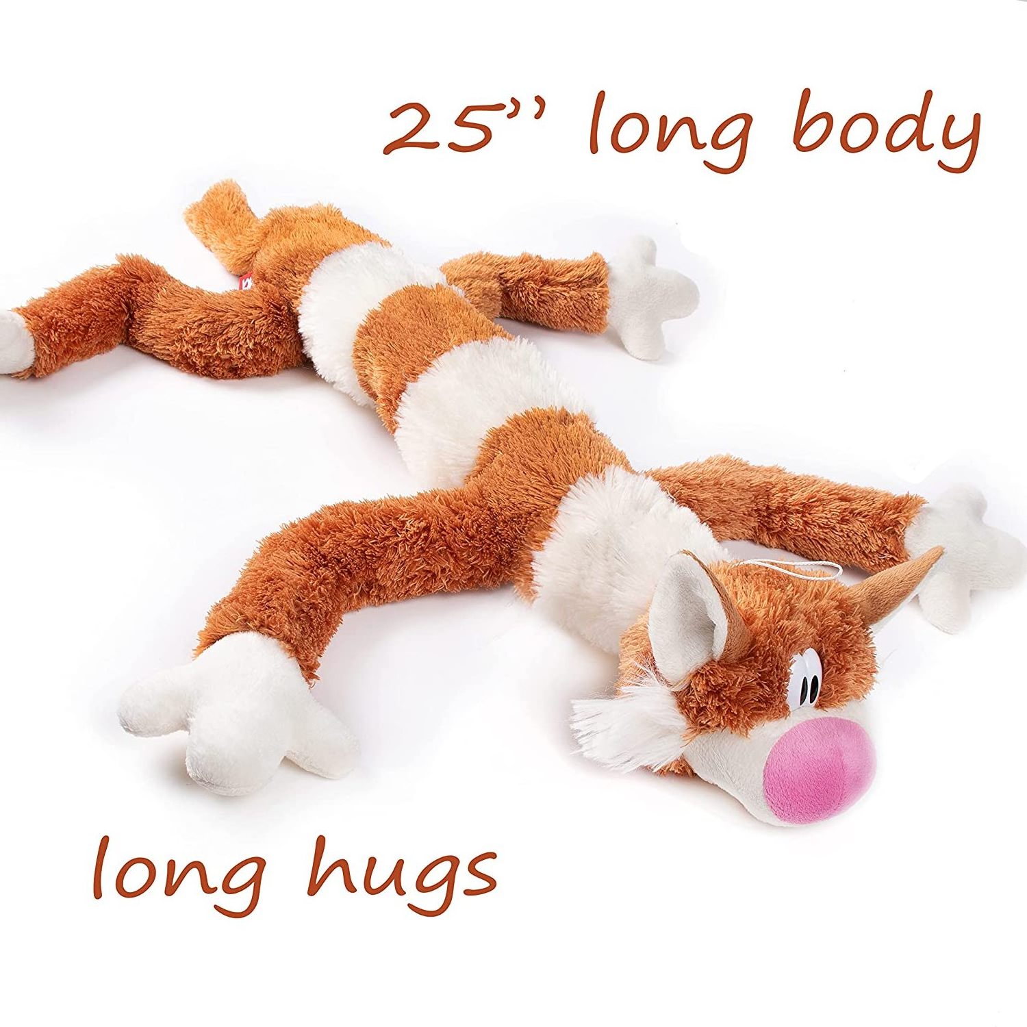 Custom Cute Plush Orange Tabby Cat Fancy Baby Big Stuffed Animal Long Striped Plushie Toy