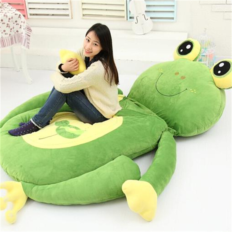 Custom Best Made Plush Animal Shape Bed Giant Stuffed Soft Cartoon Animal Bag Bed For Kids Or Adults