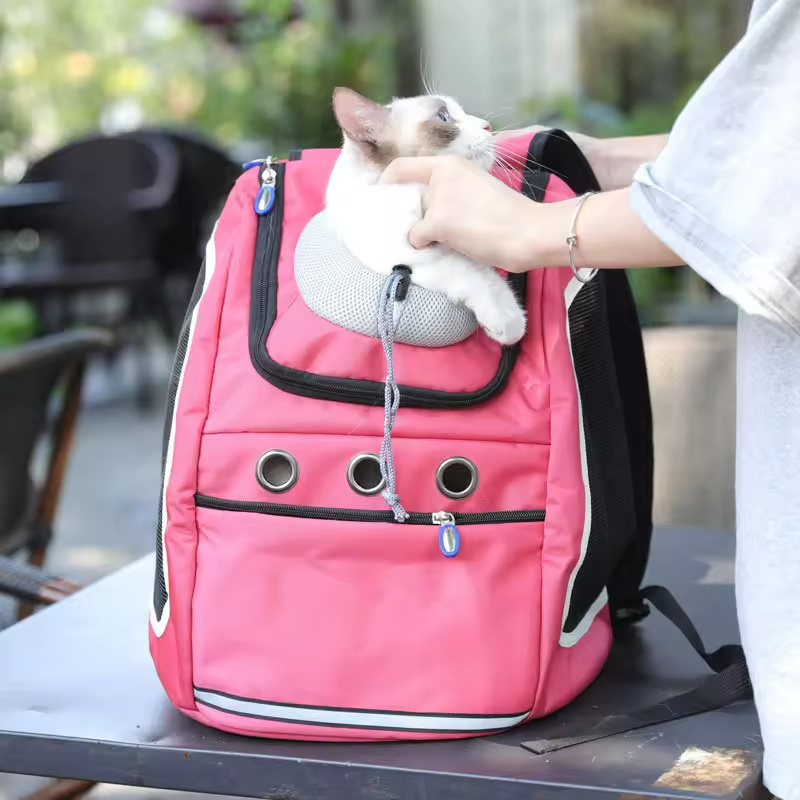 2024 carrying bag pet cat carrier backpack new design breathable  PP cat dog pet carrier for outdoor travelling