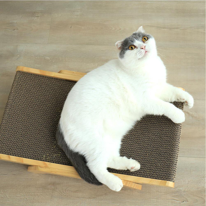 Wooden Cat Scratcher Scraper Detachable Lounge Bed 3 In 1 Scratching Post For Cats Training Grinding Claw Toys Cat Scratch Board