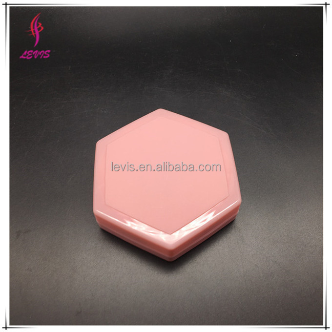 Empty hexagon flat plastic hair cream container 100 gram cream jar