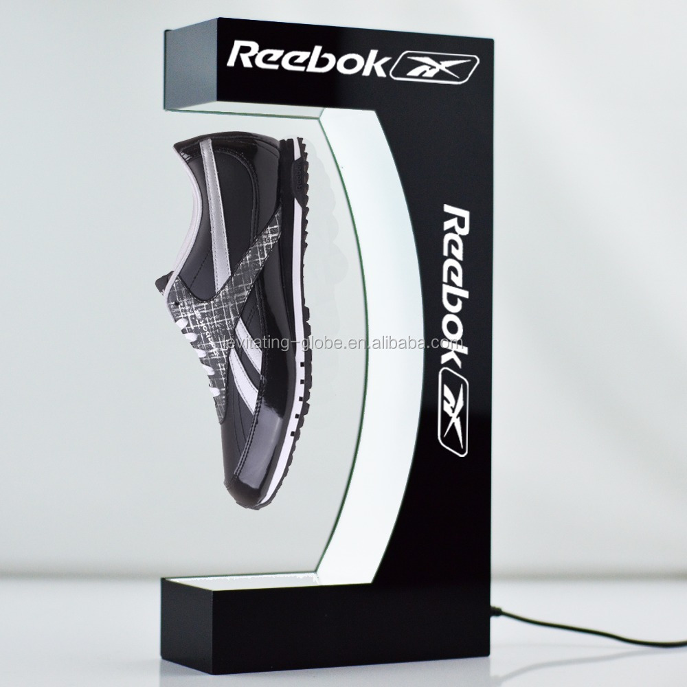 Magnetic levitating floating shoe display with RGB lighting and remote control